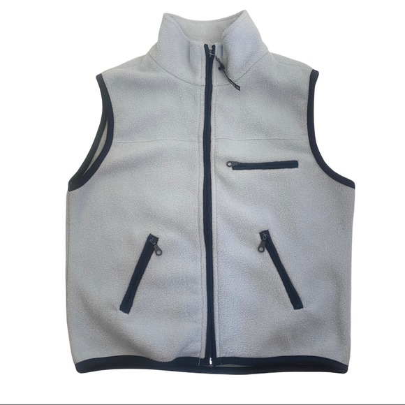 Rue 21 Baby Blue & Navy Full Zip Up Fleece Vest - Picture 1 of 9